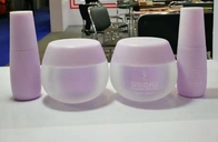 Unique New Design Custom pinkColor Cosmetic Packaging Sets Acrylic Bottle And Cosmetic Cream Jar For Skin Care