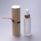 100ml  33.33 ounce cosmetic bamboo frosted glass  bottle for skin care packaging